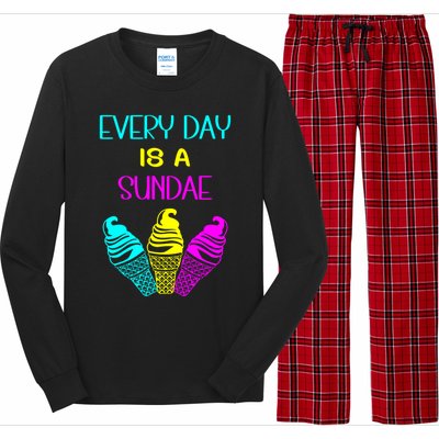 Every Day Is A Sundae Colorful Ice Cream Delight Gift Long Sleeve Pajama Set