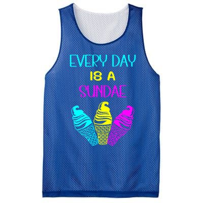 Every Day Is A Sundae Colorful Ice Cream Delight Gift Mesh Reversible Basketball Jersey Tank