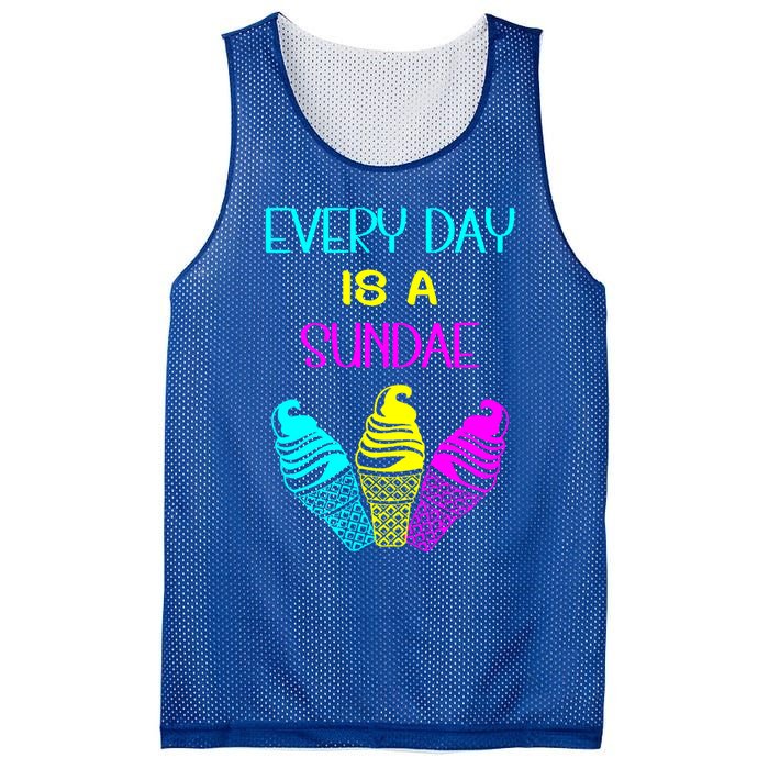 Every Day Is A Sundae Colorful Ice Cream Delight Gift Mesh Reversible Basketball Jersey Tank