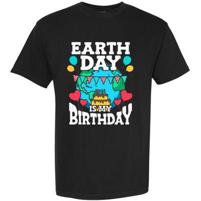 Earth Day Is My Birthday Party Holiday Celebrant Cake Garment-Dyed Heavyweight T-Shirt