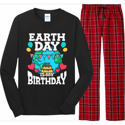 Earth Day Is My Birthday Party Holiday Celebrant Cake Long Sleeve Pajama Set