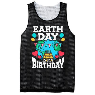 Earth Day Is My Birthday Party Holiday Celebrant Cake Mesh Reversible Basketball Jersey Tank