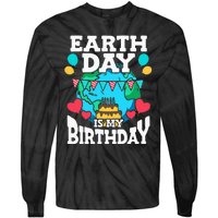 Earth Day Is My Birthday Party Holiday Celebrant Cake Tie-Dye Long Sleeve Shirt