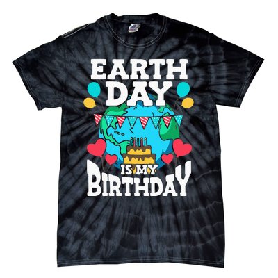 Earth Day Is My Birthday Party Holiday Celebrant Cake Tie-Dye T-Shirt