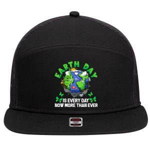 Earth Day Is Every Day Planet Butterfly Environment 7 Panel Mesh Trucker Snapback Hat