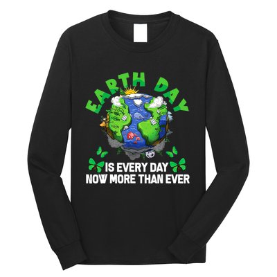 Earth Day Is Every Day Planet Butterfly Environment Long Sleeve Shirt