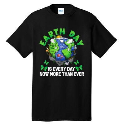 Earth Day Is Every Day Planet Butterfly Environment Tall T-Shirt