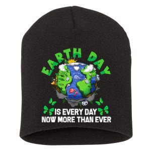 Earth Day Is Every Day Planet Butterfly Environment Short Acrylic Beanie