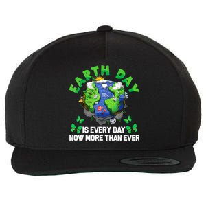 Earth Day Is Every Day Planet Butterfly Environment Wool Snapback Cap