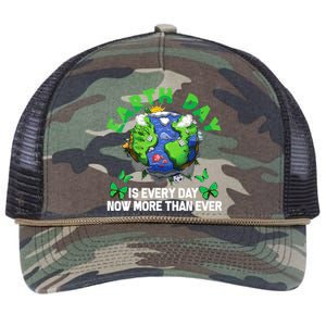 Earth Day Is Every Day Planet Butterfly Environment Retro Rope Trucker Hat Cap