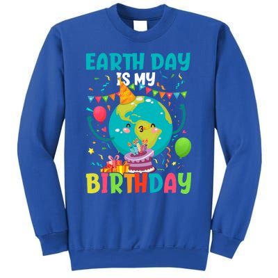 Earth Day Is My Birthday Funny Gift Pro Environt Party Gift Sweatshirt