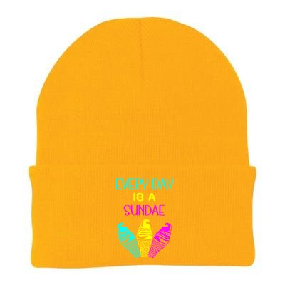 Every Day Is A Sundae Colorful Ice Cream Delight Cute Gift Knit Cap Winter Beanie