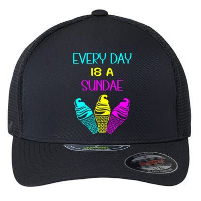 Every Day Is A Sundae Colorful Ice Cream Delight Cute Gift Flexfit Unipanel Trucker Cap