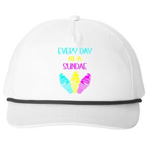 Every Day Is A Sundae Colorful Ice Cream Delight Cute Gift Snapback Five-Panel Rope Hat