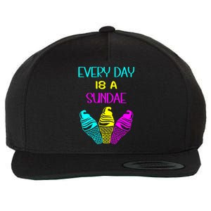 Every Day Is A Sundae Colorful Ice Cream Delight Cute Gift Wool Snapback Cap