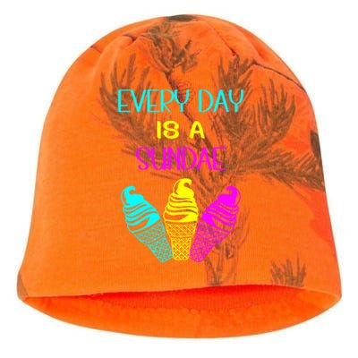 Every Day Is A Sundae Colorful Ice Cream Delight Cute Gift Kati - Camo Knit Beanie