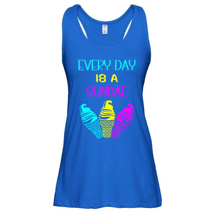 Every Day Is A Sundae Colorful Ice Cream Delight Cute Gift Ladies Essential Flowy Tank