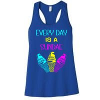 Every Day Is A Sundae Colorful Ice Cream Delight Cute Gift Women's Racerback Tank