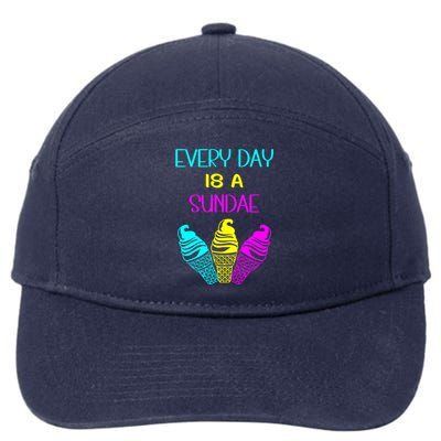 Every Day Is A Sundae Colorful Ice Cream Delight Cute Gift 7-Panel Snapback Hat