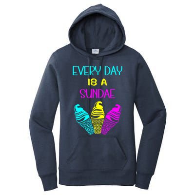 Every Day Is A Sundae Colorful Ice Cream Delight Cute Gift Women's Pullover Hoodie