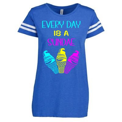 Every Day Is A Sundae Colorful Ice Cream Delight Cute Gift Enza Ladies Jersey Football T-Shirt