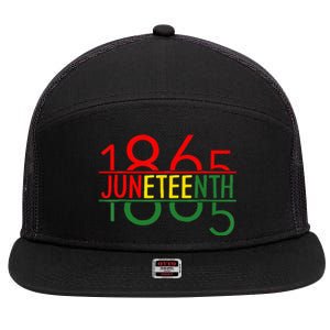 Emancipation Day is great with 1865 Juneteenth flag  7 Panel Mesh Trucker Snapback Hat