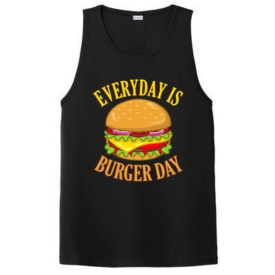 Every Day Is Burger Day Cheeseburger Hamburger Lover Graphic Funny Gift PosiCharge Competitor Tank