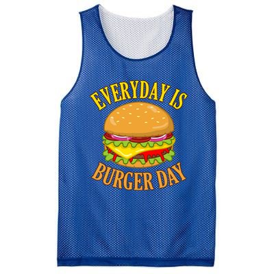 Every Day Is Burger Day Cheeseburger Hamburger Lover Graphic Funny Gift Mesh Reversible Basketball Jersey Tank