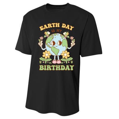 Earth Day Is My Birthday April 22nd Nature Conservation Performance Sprint T-Shirt