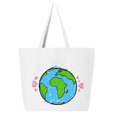 Earth Day I'm With Her Love The Earth For Women Or 25L Jumbo Tote