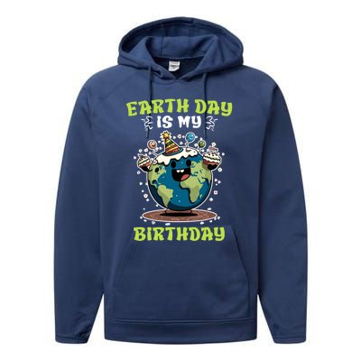 Earth Day Is My Birthday Environtal Care Save The Earth Cute Gift Performance Fleece Hoodie