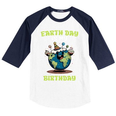 Earth Day Is My Birthday Environtal Care Save The Earth Cute Gift Baseball Sleeve Shirt