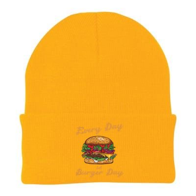 Every Day Is Burger Day Hamburger Fast Food Lover Meaningful Gift Knit Cap Winter Beanie