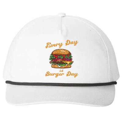 Every Day Is Burger Day Hamburger Fast Food Lover Meaningful Gift Snapback Five-Panel Rope Hat