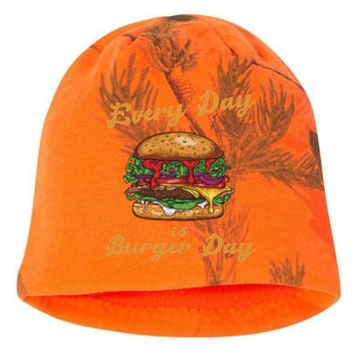 Every Day Is Burger Day Hamburger Fast Food Lover Meaningful Gift Kati - Camo Knit Beanie