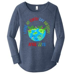 Earth Day Is My Birthday Pro Environt Birthday Party Gift Women's Perfect Tri Tunic Long Sleeve Shirt