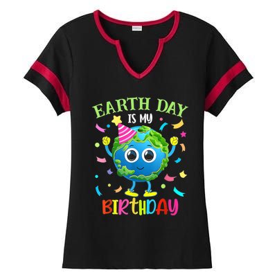 Earth Day Is My Birthday Pro Environment Birthday Party Ladies Halftime Notch Neck Tee