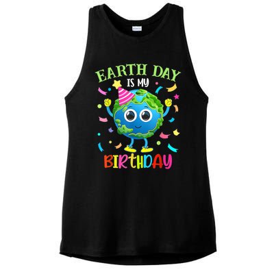 Earth Day Is My Birthday Pro Environment Birthday Party Ladies PosiCharge Tri-Blend Wicking Tank