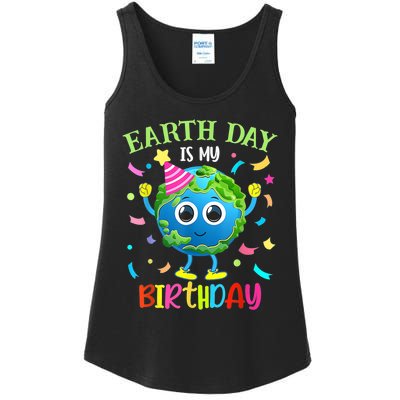 Earth Day Is My Birthday Pro Environment Birthday Party Ladies Essential Tank