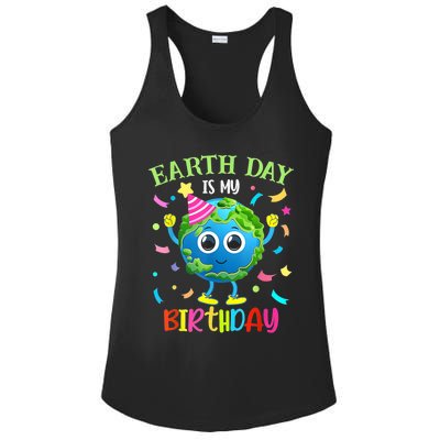 Earth Day Is My Birthday Pro Environment Birthday Party Ladies PosiCharge Competitor Racerback Tank