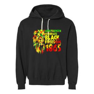 Emancipation Day is great with 1865 Juneteenth Celebrate day Garment-Dyed Fleece Hoodie