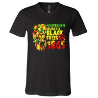 Emancipation Day is great with 1865 Juneteenth Celebrate day V-Neck T-Shirt