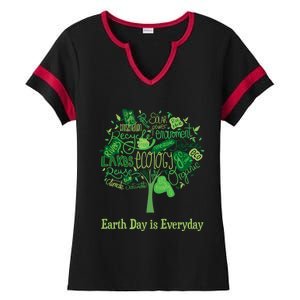 Earth Day Is Everyday Global Warming And Climate Graphic Gift Ladies Halftime Notch Neck Tee