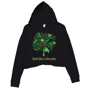 Earth Day Is Everyday Global Warming And Climate Graphic Gift Crop Fleece Hoodie