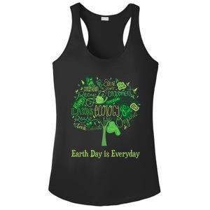 Earth Day Is Everyday Global Warming And Climate Graphic Gift Ladies PosiCharge Competitor Racerback Tank