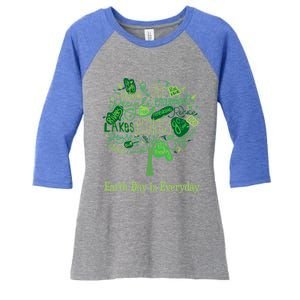 Earth Day Is Everyday Global Warming And Climate Graphic Gift Women's Tri-Blend 3/4-Sleeve Raglan Shirt