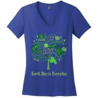 Earth Day Is Everyday Global Warming And Climate Graphic Gift Women's V-Neck T-Shirt