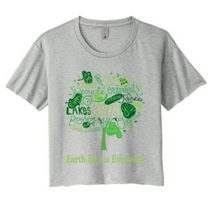 Earth Day Is Everyday Global Warming And Climate Graphic Gift Women's Crop Top Tee