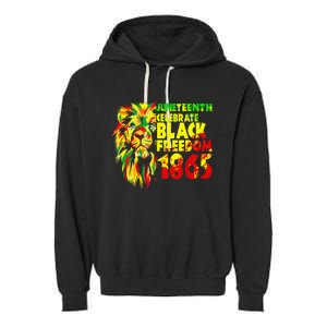 Emancipation Day Is Great With 1865 Juneteenth Celebrate Day Garment-Dyed Fleece Hoodie