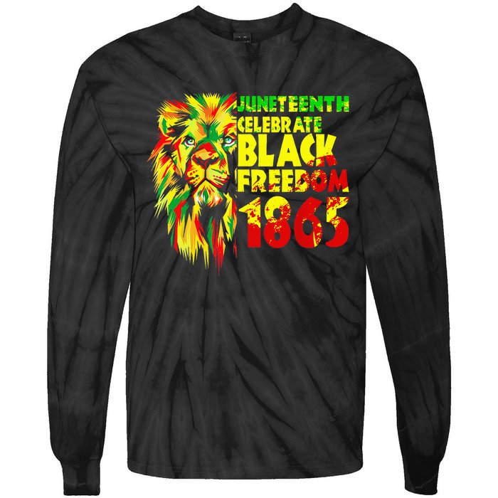 Emancipation Day Is Great With 1865 Juneteenth Celebrate Day Tie-Dye Long Sleeve Shirt